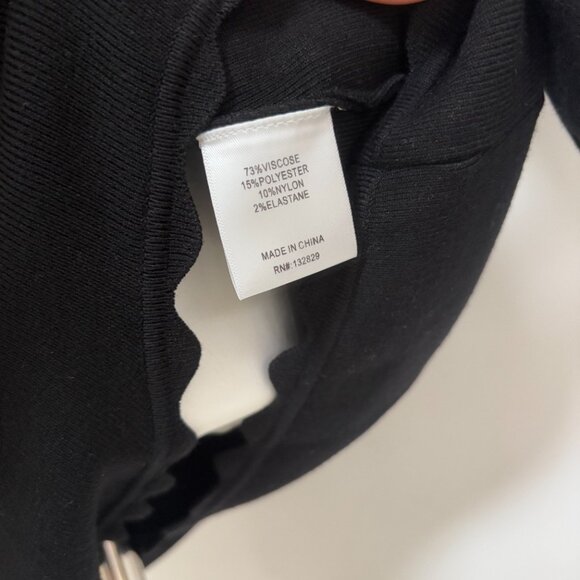 Helsa Elvira Black Knit Ruffled Jumpsuit Shorts - Picture 14 of 14